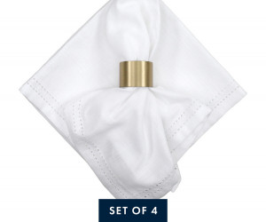 Set 4 Foxton White Napkins