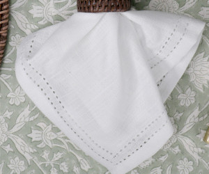 Set 4 Foxton White Napkins