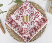 Set 4 Ashurst Rose Pink Floral Napkins