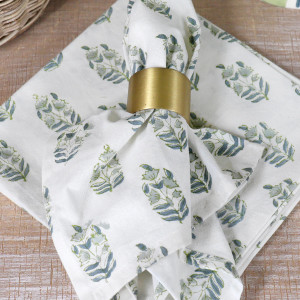 Set 4 Samara Denim Blue Napkins, a textile accent for dining or kitchen use