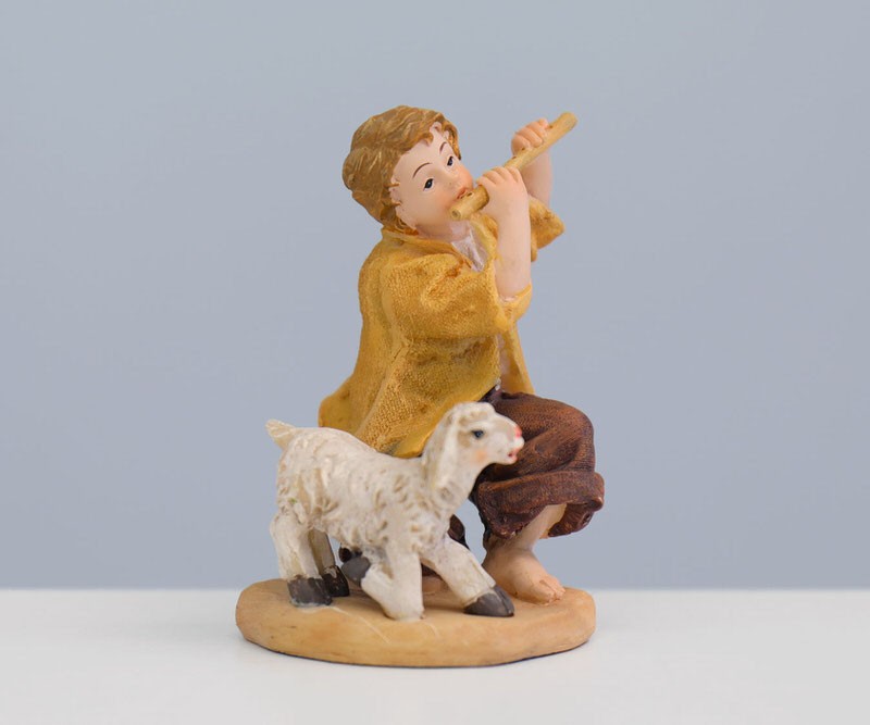 Shepherd Boy with Flute - Nativity Scene Character 8cm