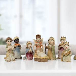 The Christmas Story Kids Nativity Set, highlighting the product's distinctive form and defining design