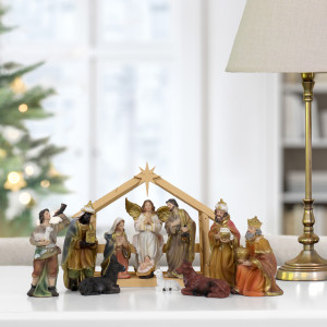 Traditional Christmas Nativity Set, highlighting the product's distinctive form and defining design