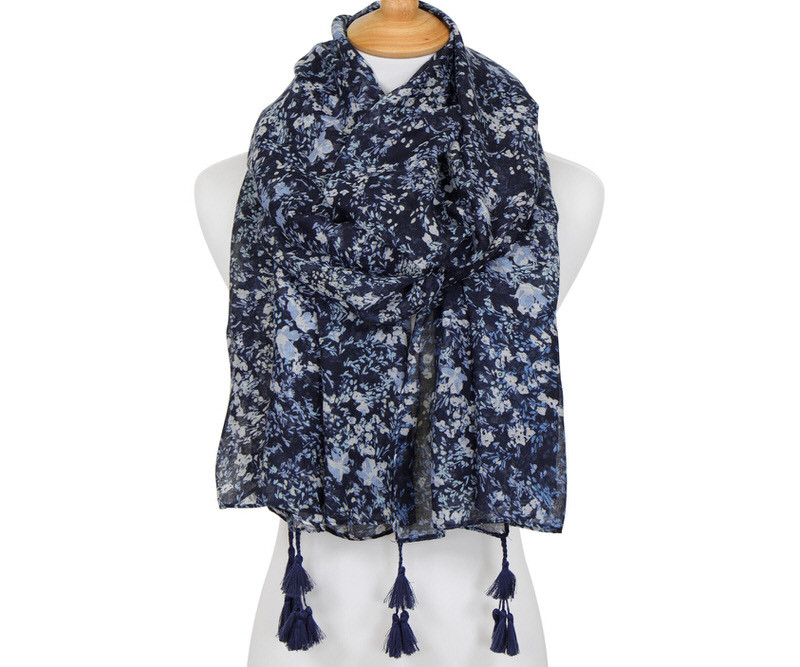 Juliet Navy Floral Scarf