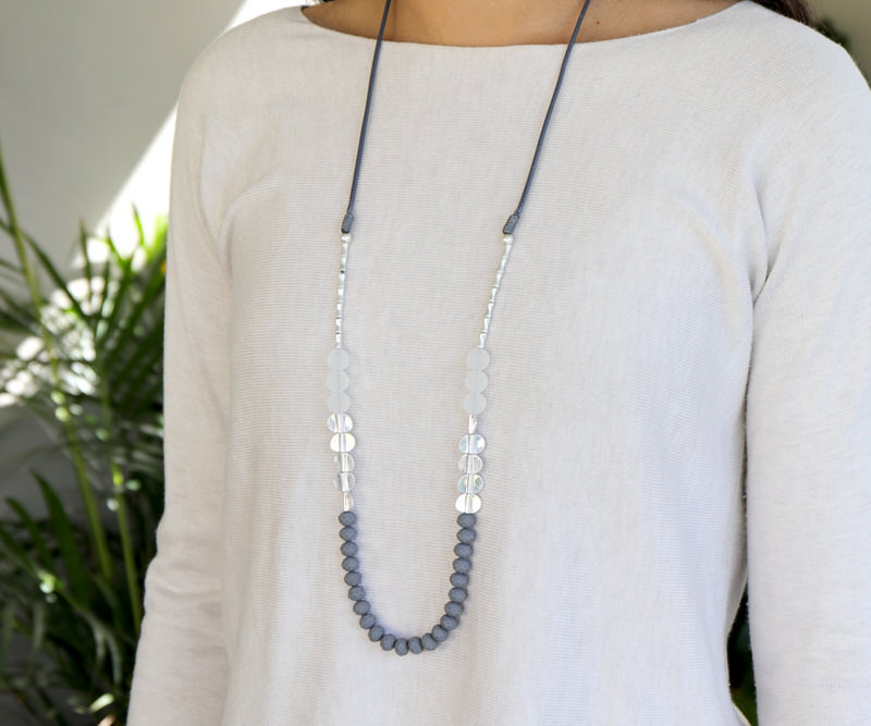 Layli Silver Bead Necklace