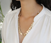 Tahira Gold Pebble Necklace