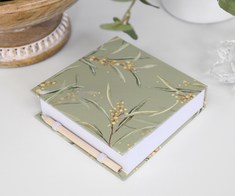 Golden Wattle Notepad & Pencil