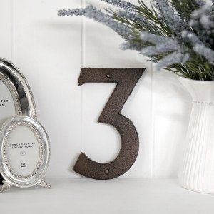 Kew Vintage House Number 3, a decorative sign intended for a wall, doorway or entrance display