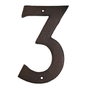 Kew Vintage House Number 3, decorative sign