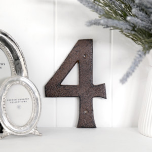 Kew Vintage House Number 4, a decorative sign intended for a wall, doorway or entrance display