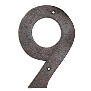 Kew Vintage House Number 9, decorative sign