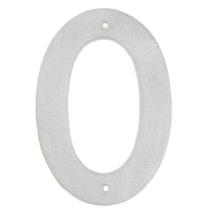 Eltham white vintage number 0 with two pre-drilled mounting holes