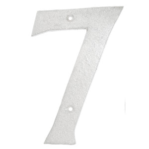 Eltham white vintage number 7 with two pre-drilled mounting holes
