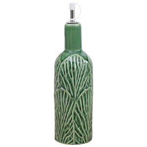 Savoy Cabbage Leaf Oil/Vinegar Bottle, a drinkware piece for serving and tabletop use