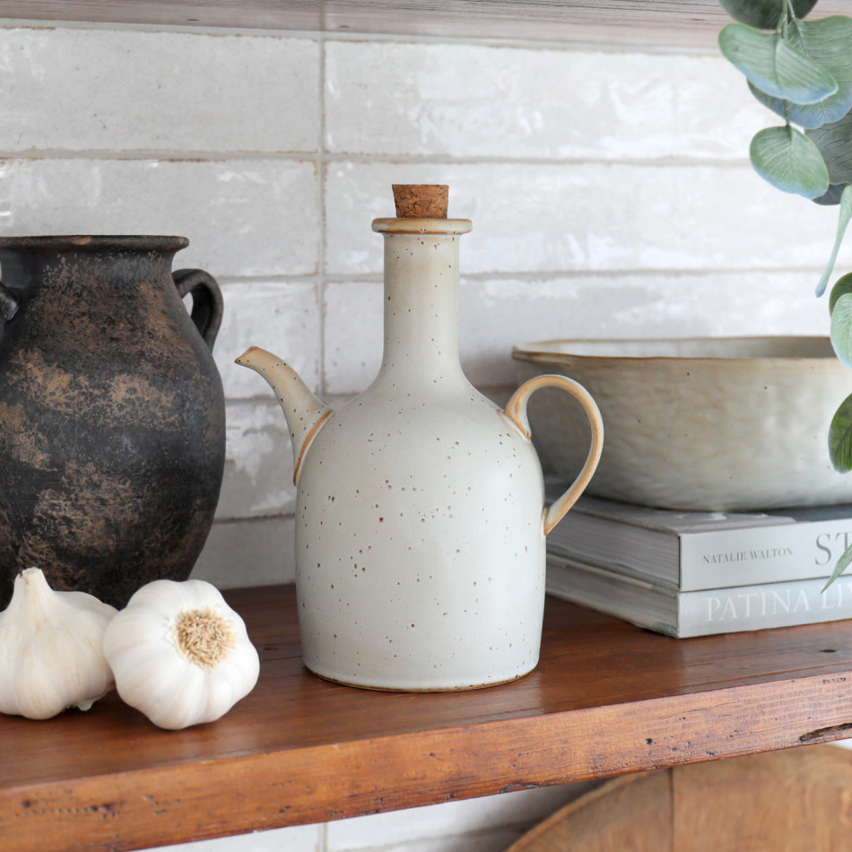 Ashbury Ceramic Oil Bottle, a drinkware piece for serving and tabletop use