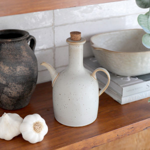 Ashbury Ceramic Oil Bottle, a practical vessel for drinks with decorative tabletop appeal