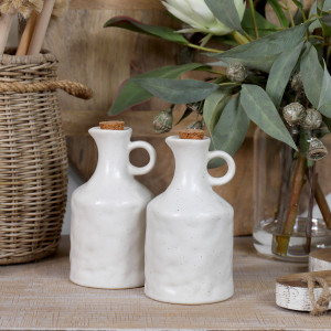 Set 2 Flinders Oil & Vinegar Bottles, a drinkware piece for serving and tabletop use