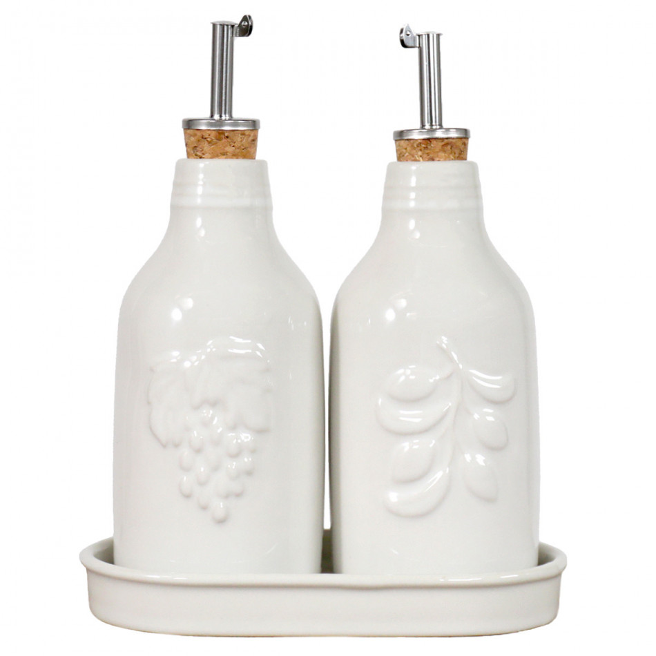 Set 2 Cucina Oil & Vinegar Bottles, decorative tableware