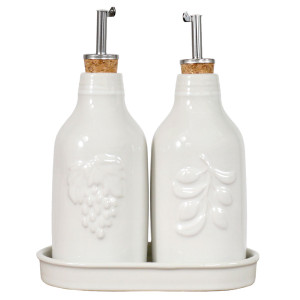 Set 2 Cucina Oil & Vinegar Bottles, decorative tableware