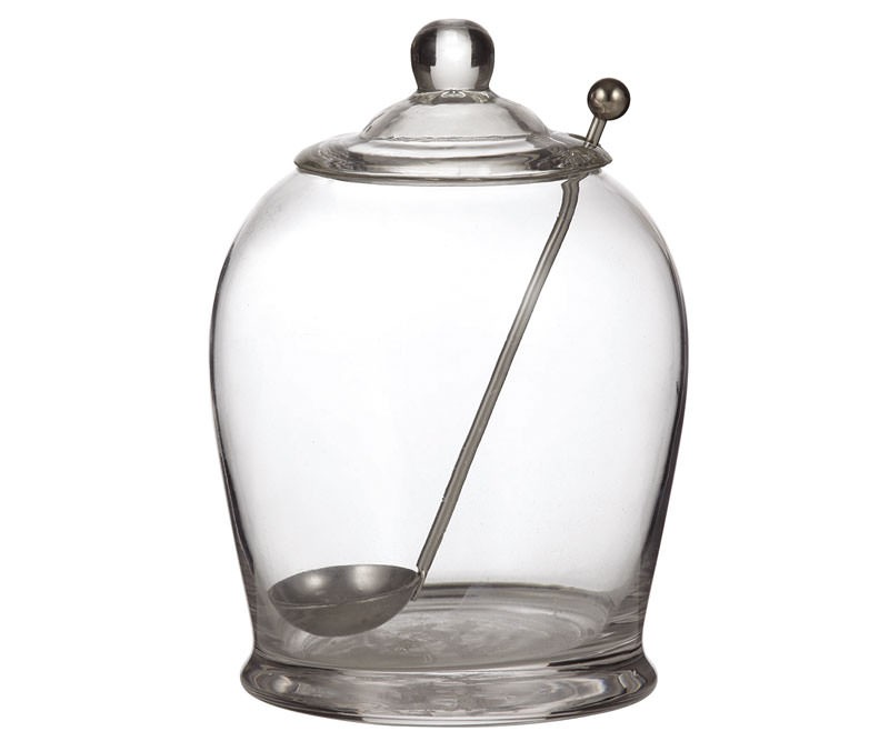 Napoli Glass Olive Jar with Spoon