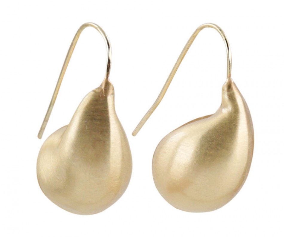 Athena Brushed Gold Teardrop Earrings, a jewellery accessory for personal styling