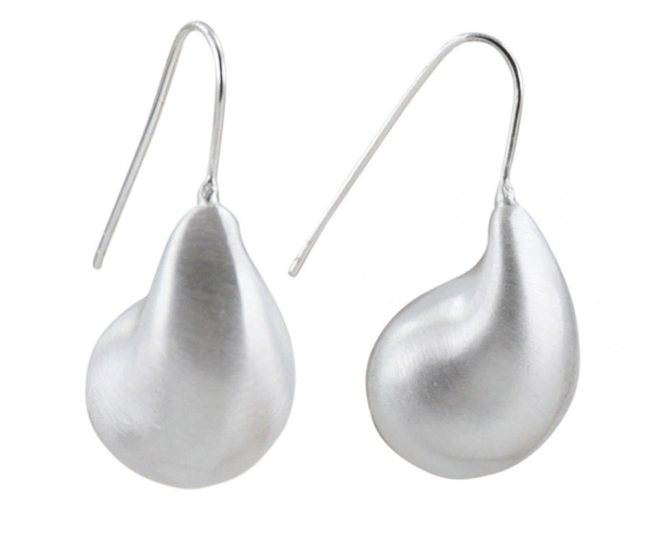 Athena Brushed Silver Drop Earrings, a jewellery accessory for personal styling