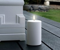 Outdoor White Lux Flameless Candle