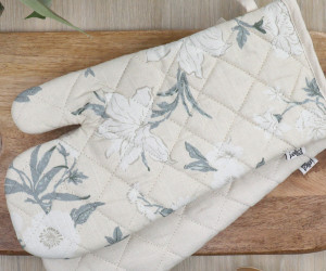 Set 2 Cream Larkhill Floral Oven Mitts