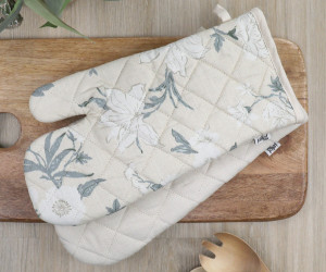 Set 2 Cream Larkhill Floral Oven Mitts