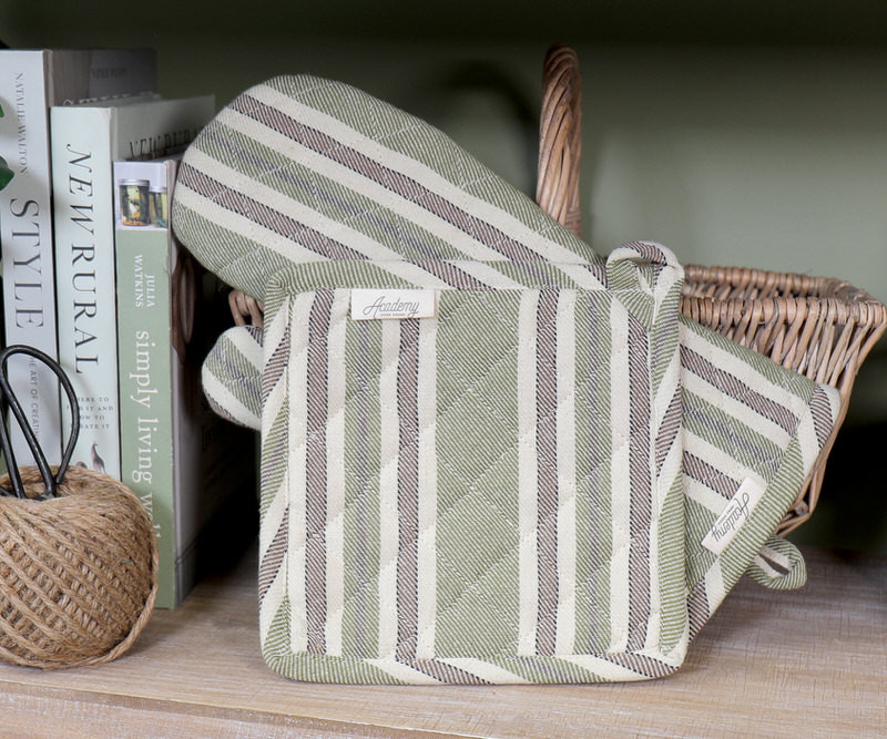 Set 2 Otis Stripe Oven Glove + Pot Holder