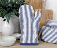 Classic Navy Ticking Stripe Oven Glove