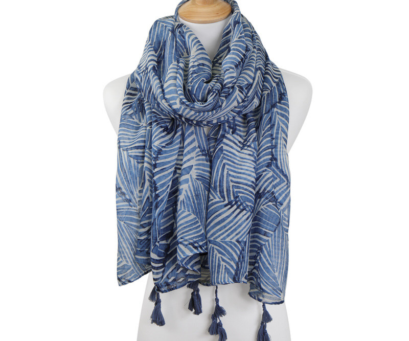 Saxby Blue Palms Scarf