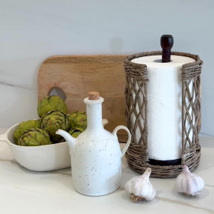 Breton Rattan Paper Towel Holder