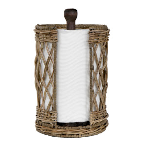 Breton Rattan Paper Towel Holder, designed to add practical storage or display space to the home