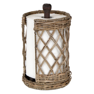 Breton Rattan Paper Towel Holder, a functional household accessory for display or organisation