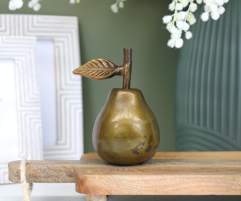 Diana Brass Pear Decor