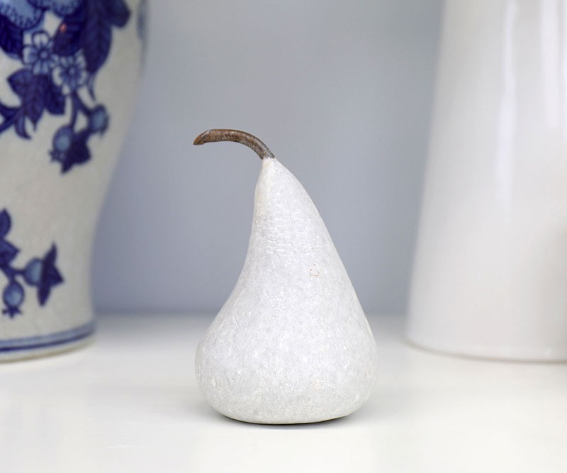 White Marble Pear - Small