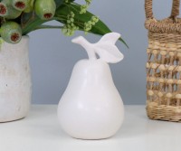 White Ceramic Pear - Small