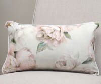 White Peony Velvet Cushion 30x50