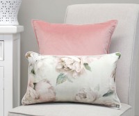 White Peony Velvet Cushion 30x50