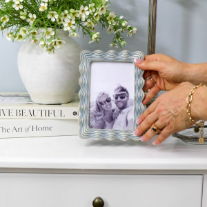 Biarritz Blue Waves Photo Frame 4x6"