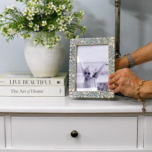 Portofino Blue & Cream Photo Frame 5x7"