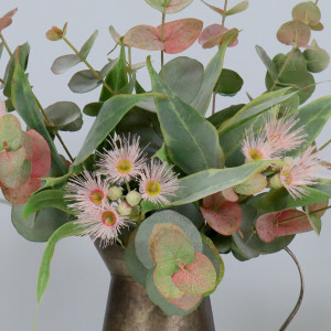 Set 3 Braemar Pink Eucalyptus Flower Stems, designed to add lasting floral or foliage detail to an interior display
