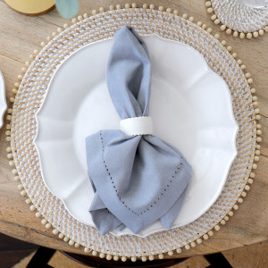 Avoca Whitewash Rattan Placemat, indoor occasional table
