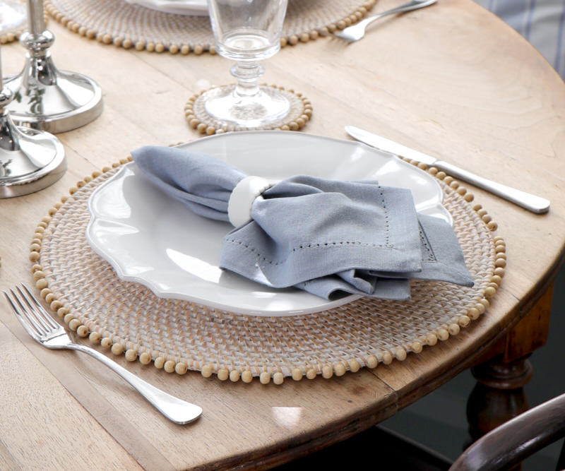 Avoca Whitewash Rattan Placemat