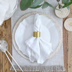 Brooklyn Whitewash Rattan Placemat