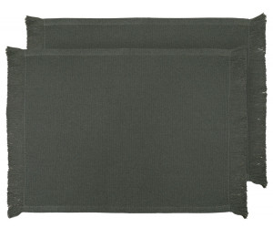 Set 4 Olive Bronte Fringe Placemats