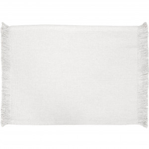 Set 4 White Bronte Fringe Placemats, a textile accessory designed for dining, kitchen or tabletop use