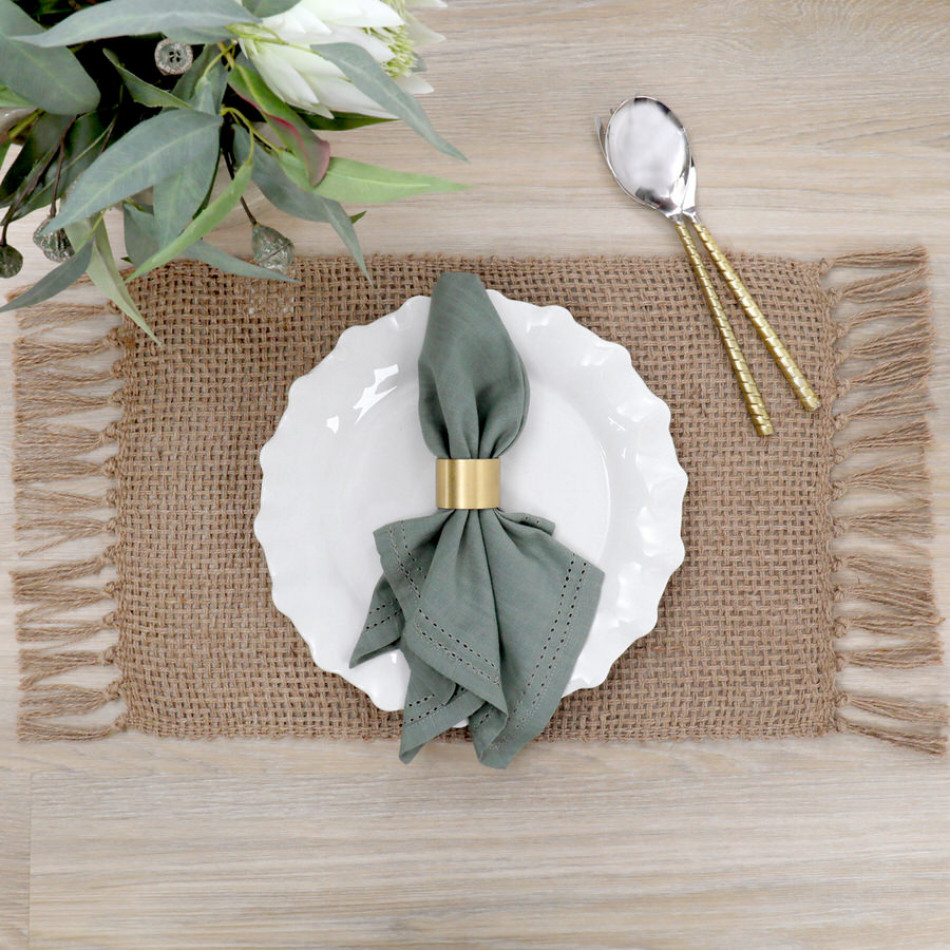 Set 4 Rowan Jute Placemats, decorative tableware