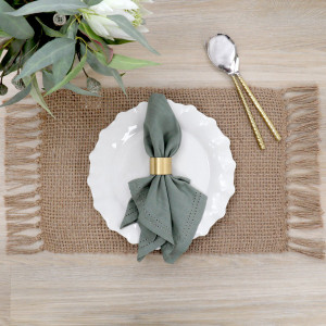 Set 4 Rowan Jute Placemats, decorative tableware